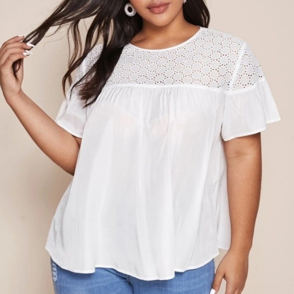 SHEIN Women's Tie Back Short-sleeved Tunic